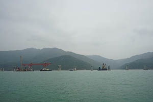 The Hong Kong - Zhuhai - Macau Bridge under construction, 22 March 2015