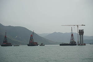 The Hong Kong - Zhuhai - Macau Bridge under construction, 22 March 2015