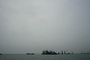 The Hong Kong - Zhuhai - Macau Bridge under construction, 22 March 2015