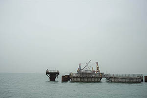 The Hong Kong - Zhuhai - Macau Bridge under construction, 22 March 2015