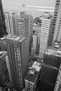 Victoria Harbour, viewed from Sheung Wan, 9 April 2015
