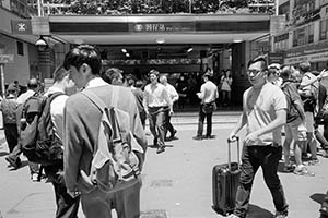 Wanchai MTR station Exit A3, Johnston Road, Wanchai, 14 April 2015