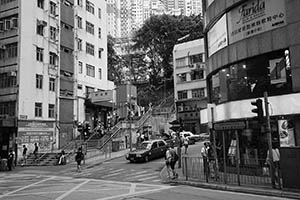 View of Queen's Road Central, Sheung Wan, 18 April 2015
