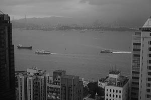 Ferries in Victoria Harbour, 1 April 2015