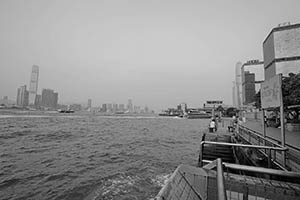 View of Victoria Harbour from Sheung Wan, 26 April 2015