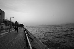 View of Victoria Harbour, Sheung Wan, 26 April 2015