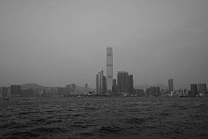View of Victoria Harbour and West Kowloon from Hong Kong Island, 26 April 2015