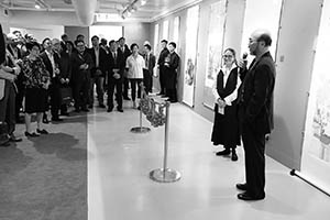 Opening of an Art Exhibition in the Pao Galleries, Hong Kong Arts Centre, Wanchai, 2 April 2015