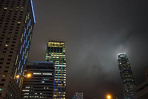 Buildings at night, Central, 2 April 2015