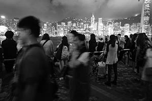 A view towards Victoria Harbour and Hong Kong Island from the Tsim Sha Tsui waterfront, 15 May 2015