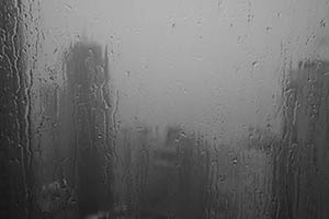 View through a window in rainy weather, Sheung Wan, 20 May 2015