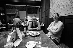 Having a meal with friends in Classified, Hollywood Road, Sheung Wan, 27 May 2015