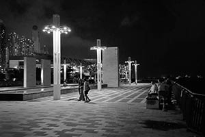 Sun Yat Sen Memorial Park at night, Sai Ying Pun, 26 May 2015