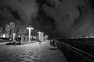 Sun Yat Sen Memorial Park at night, Sai Ying Pun, 26 May 2015