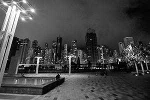 Sun Yat Sen Memorial Park at night, Sai Ying Pun, 26 May 2015