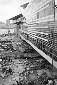 Construction site at the Hong Kong Convention and Exhibition Centre, Wanchai, 29 May 2015