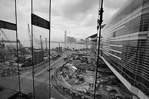 Construction site at the Hong Kong Convention and Exhibition Centre, Wanchai, 29 May 2015