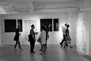 Opening of an exhibition  of work by Sheela Gowda, Para Site, King's Road, Quarry Bay, 29 May 2015