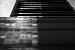 Light on facade of Wing On department store, Des Voeux Road Central, Sheung Wan, 3 May 2015