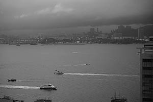 View of Victoria Harbour from Sheung Wan, 9 May 2015