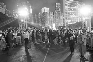 Press filming in the June 4th memorial rally, Victoria Park, 4 June 2015