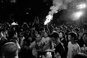 Torchbearers in the June 4th memorial rally, Victoria Park, 4 June 2015