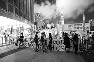 Demonstrators outside the Legislative Council, Admiralty, 17 June 2015