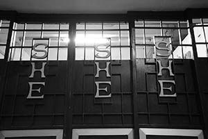 Door of a business, Sheung Wan, 5 June 2015