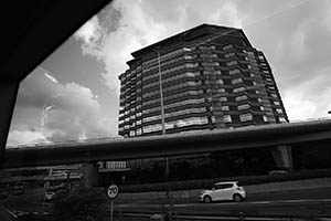 Near the entrance to the Cross-harbour tunnel, Kowloon, 7 June 2015