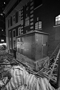 Construction outside Tai Kwun, Old Bailey Street, Central, 9 June 2015