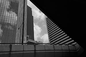 View of an elevated roadway, Connaught Road Central, Sheung Wan, 16 June 2015