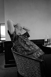 Retired academic Ron Hill in the Senior Common Room, K. K. Leung Building, HKU, Pokfulam, 16 June 2015