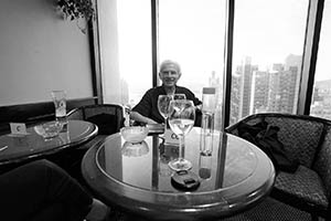 Retired academic Colin Davies in the Senior Common Room, K. K. Leung Building, HKU, Pokfulam, 16 June 2015