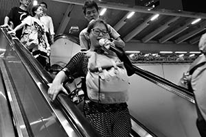 Escalator near the Central Government Offices Complex, Admiralty, 17 June 2015