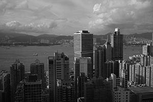 Victoria Harbour viewed from the HKU campus, Pokfulam, 2 June 2015