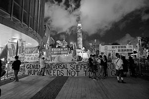 Banners at a pro-democracy rally outside the Legislative Council, Admiralty, 17 June 2015