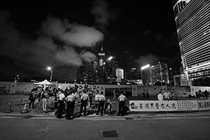 Police outside the Legislative Council building, Admiralty, 17 June 2015