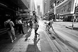 Light and shadows, Des Voeux Road Central, Sheung Wan, 18 June 2015