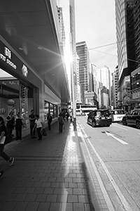 Light and shadow on Des Voeux Road Central, Sheung Wan, 18 June 2015