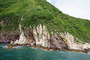 Rock formations in the Hong Kong UNESCO Global Geopark, North East New Territories, 21 June 2015