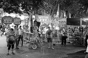 'Voice of Loving Hong Kong' supporters, protesting against remembrance of the events of June 4th 1989, Tin Hau, 4 June 2015