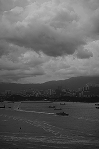 Victoria Harbour viewed from Sheung Wan, 22 June 2015