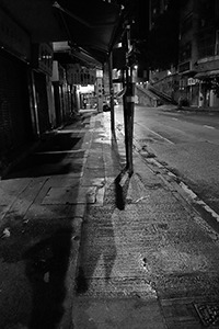 Street at night, Queen's Road West, Sai Ying Pun, 23 June 2015