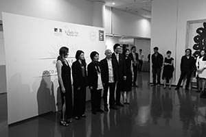 Opening of Yang Jiechang's exhibition 'Good Morning Hong Kong', Hong Kong Central Library, Causeway Bay, 25 June 2015