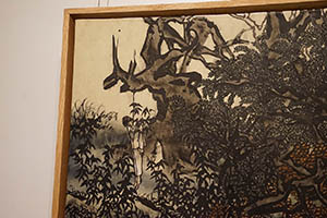 Detail of artwork by Yang Jiechang on display in the exhibition 'Good Morning Hong Kong'  at the Hong Kong Central Library, Causeway Bay, 25 June 2015