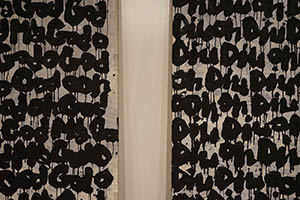 Detail of artwork by Yang Jiechang on display in the exhibition 'Good Morning Hong Kong'  at the Hong Kong Central Library, Causeway Bay, 25 June 2015