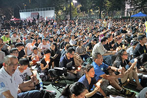 The annual memorial rally in Victoria Park in remembrance of the events of 1989, 4 June 2015