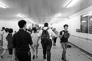 Underground walkway, Tsim Sha Tsui, 13 July 2015