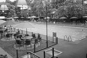 Swimming pool at United Services Recreation Club, Jordan, Kowloon, 14 July 2015