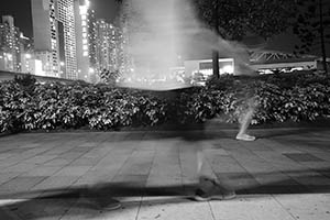 Runners in Sun Yat Sen Memorial Park, Sai Ying Pun, 5 July 2015